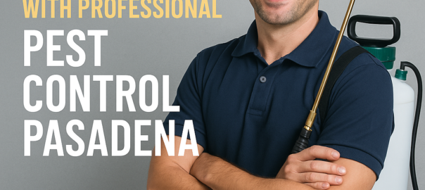 Professional pest control technician from All Track Exterminators promoting fast and reliable pest control services in Pasadena, California