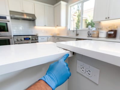 Expert pest inspection in a Duarte luxury kitchen - All Track Exterminators