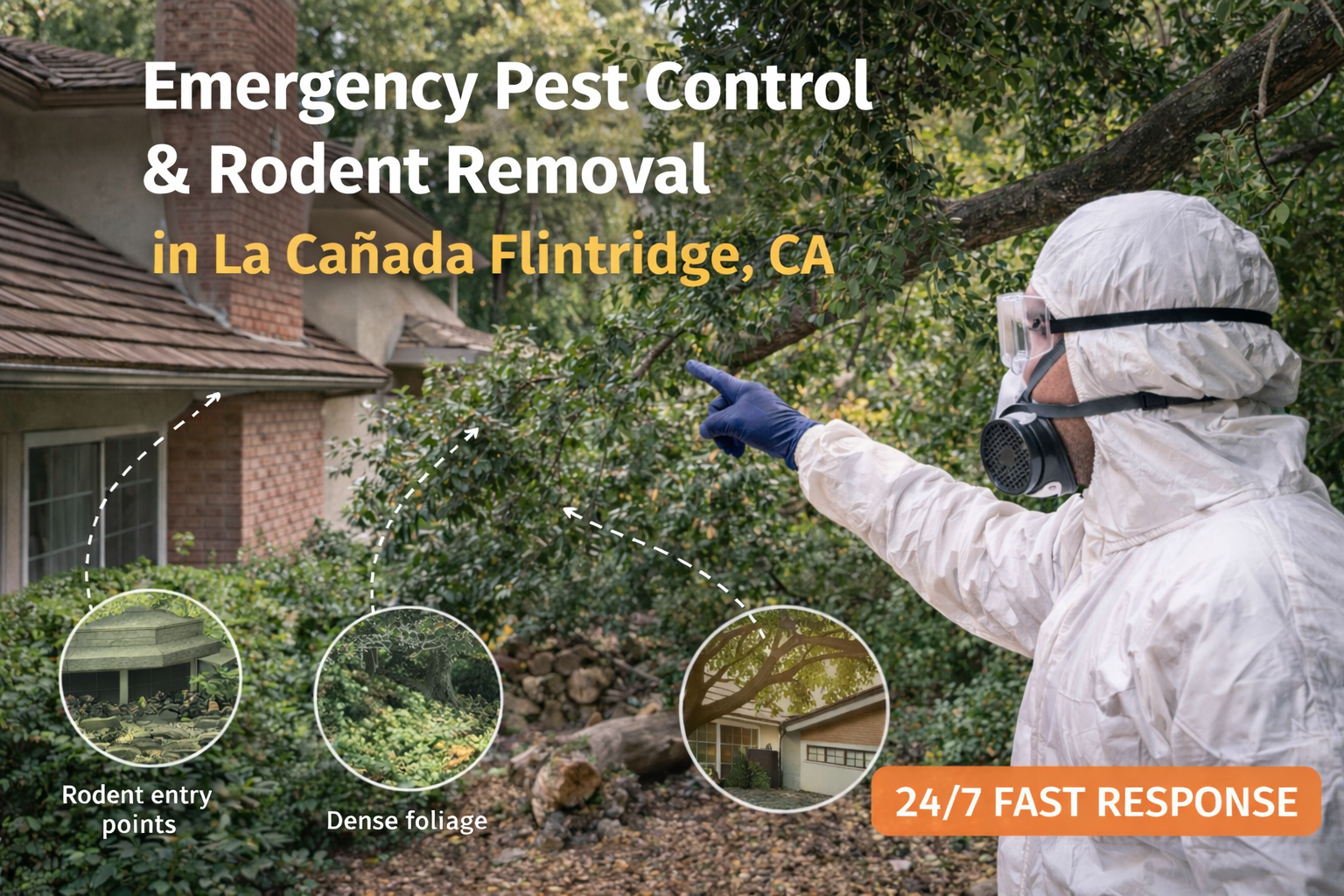 Emergency rodent control and pest inspection for residential homes in La Cañada Flintridge CA by All Track Exterminators