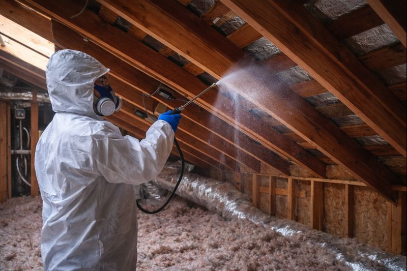 Side-by-side educational graphic comparing preventive termite treatment in attics and subareas versus house tenting, showing inspection-first planning, moisture correction, and targeted protection.